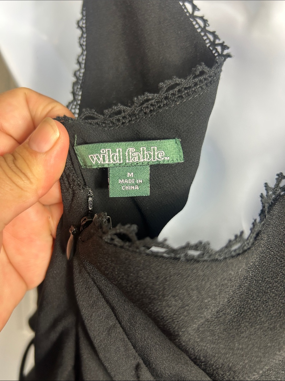 wild fable Black Maxi Dress with Lace Insets - Picture 7 of 7